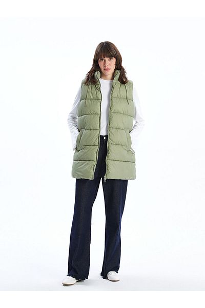 LC Waikiki LCWAIKIKI Klassische aufblasbare Weste mit Kapuze für Damen