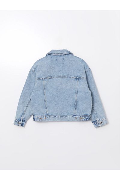 LC Waikiki Jachetă de jeans pentru femei cu guler de cămașă de sezon nou -
