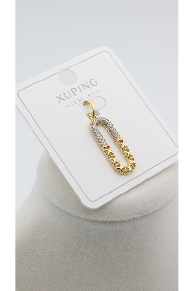 XUPING JEWELRY Stil Incisi/Xupıng Jewelry 14 Ayar Altın Kaplama Uzun Zirkon T...