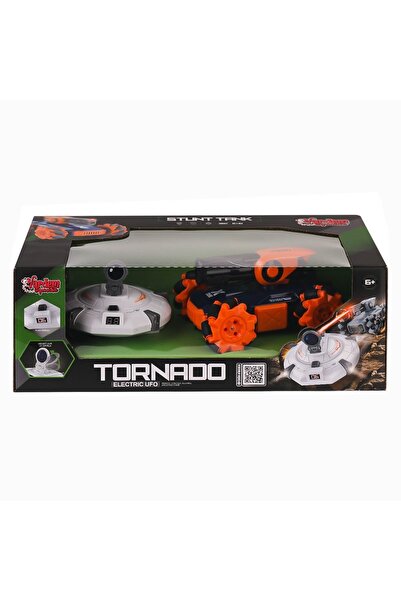 Magicway Şarjlı Işıklı Ufo Avcısı ve Akrobatik Tank Araba 360 Dönen Uzaktan K...