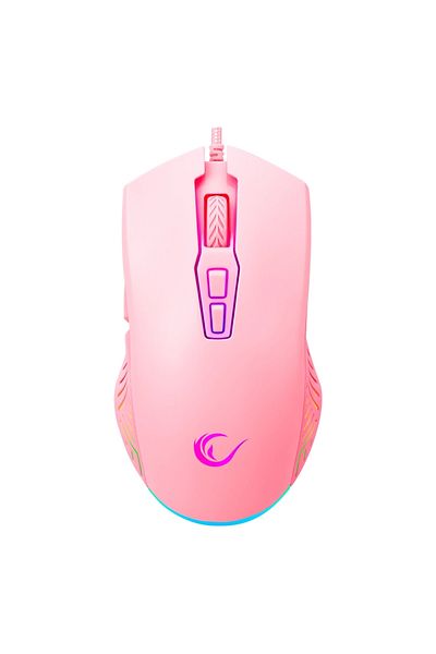 Rampage Smx-g68 Spear Pink 7200 DPI RGB LED Macro Drag Click Gaming Mouse