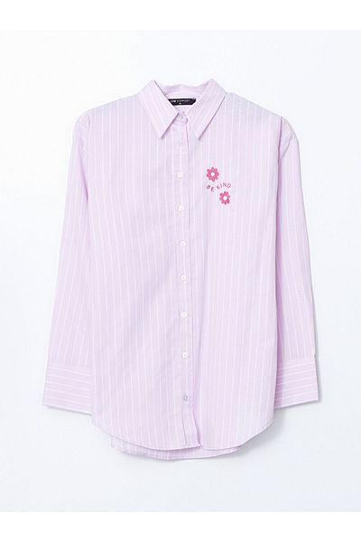 LC Waikiki Cămașă de damă LCW Comfort Floral Oversize Poplin