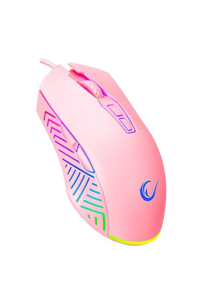 Rampage Smx-g68 Spear Pink 7200 DPI RGB LED Macro Drag Click Gaming Mouse