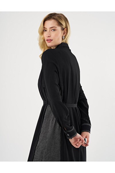 Kayra Μαύρο Μακρύ Τουνίκ - Μοτίβο με ρίγες