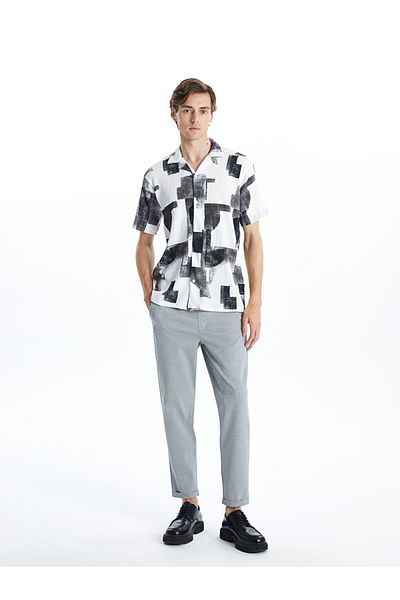 LC Waikiki Ανδρικό πουκάμισο με κοντό μανίκι LCW Regular Fit