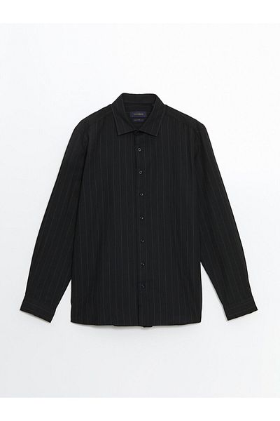 LC Waikiki Ανδρικό πουκάμισο με μακρυμάνικο ριγέ SOUTHBLUE Slim Fit