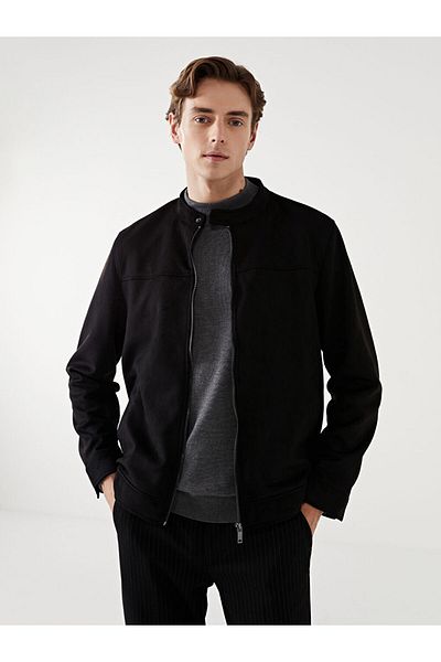 LC Waikiki Ανδρικό παλτό LCW Vision Standard Fit Biker Collar
