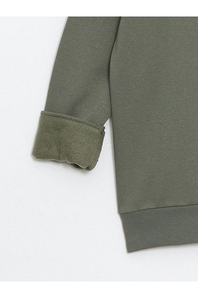 LC Waikiki Ανδρικό χοντρό φούτερ LCWAIKIKI Classic Crew με μακρυμάνικο εμπριμέ