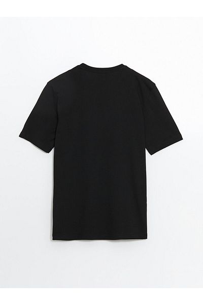 LC Waikiki Tricou pentru bărbați din bumbac pieptănat cu mânecă scurtă, cu decolteu clasic LCWAIKIKI