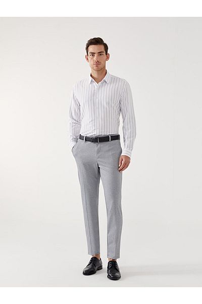 LC Waikiki Slim Fit Long Sleeve Striped Men's Shirt