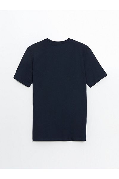 LC Waikiki Ανδρικό μπλουζάκι LCWAIKIKI Classic Crew με λαιμόκοψη κοντό μανίκι με στάμπα χτενισμένο βαμβακερό ανδρικό μπλουζάκι