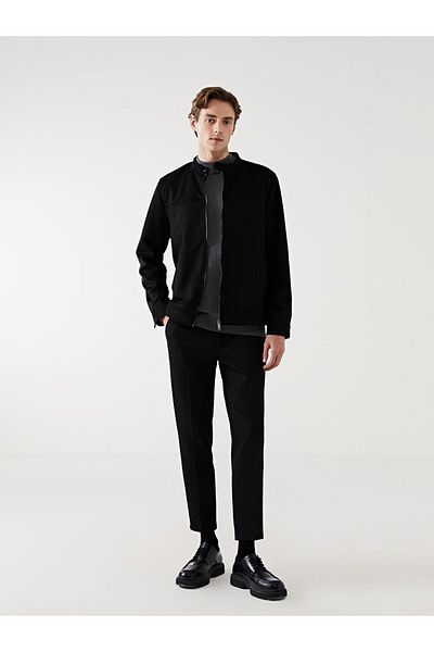 LC Waikiki Ανδρικό παλτό LCW Vision Standard Fit Biker Collar