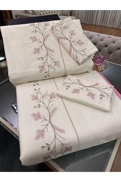incisecrethome 7 Pieces Pique and Duvet Cover Set - Star Model