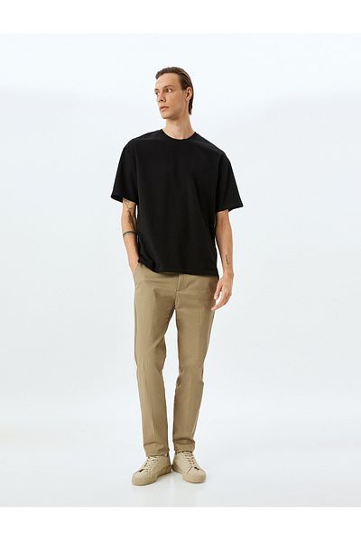 Koton Μπλουζάκι με κοντό μανίκι New Season Regular Fit Crew Neck