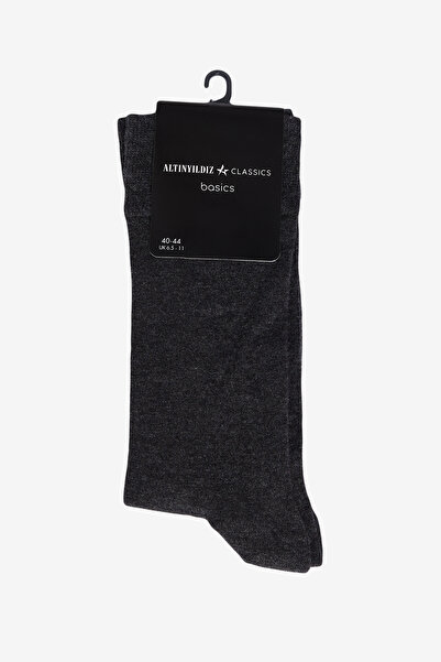 AC&Co / Altınyıldız Classics Men's Black-Navy-Marengo 3-Pack Socks