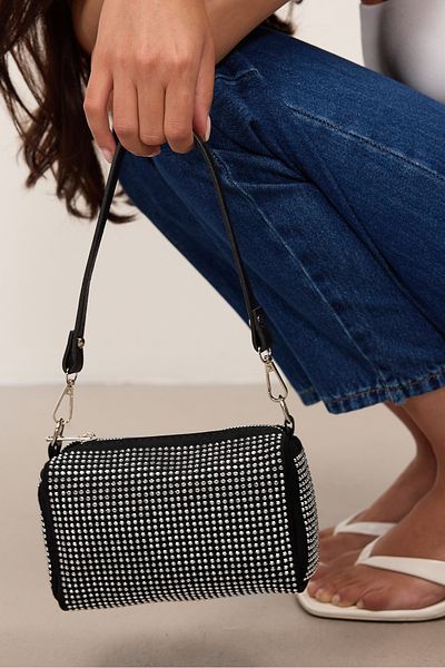 Addax Stoned Hand and Shoulder Bag Ç1033-G7