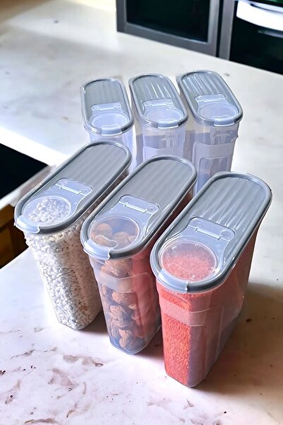 Salkım Damla 6 Pieces - Mega Size 6 Liter Food and Pulse Storage Container