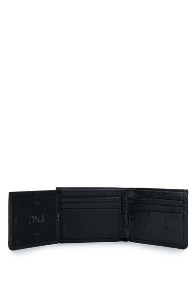 Tamer Tanca Men's Genuine Leather Black Caviar Wallet Wallet