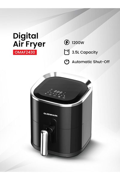 Olsenmark Digital Air Fryer 3.5 L 1200 W OMAF2430 Silver