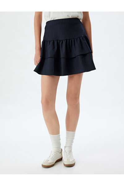 Koton Mini Volanlı Etek Katlı Rahat Kesim
