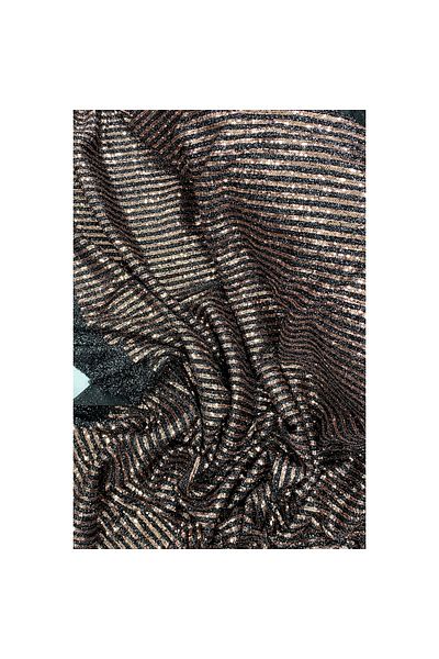 Toptan Bulurum Bearded Striped Sequin Fabric Sequin Sequin Fabric Evening Dress Engagement Wedding Black Copper
