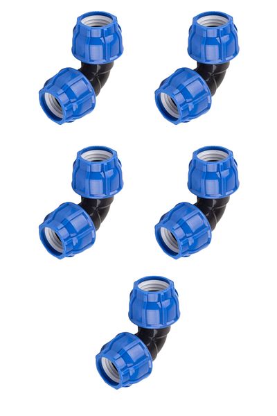 ARANGÜL 32X32 Coupling Snap Elbow - 5 Pieces, 90" Irrigation Pipe