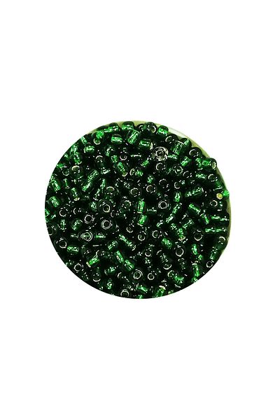 STUMBANNG Cast glass sand beads (11/0) 2 mm - 20 grams - transparent dark green - bnc002