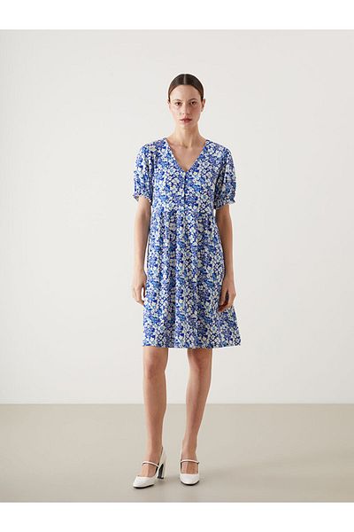LC Waikiki Lcw V-Neck Floral Women's Dress Fast Fashion