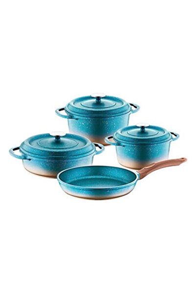 Elen Oms Ocaliptus 7 Pcs Cookware Pan Set