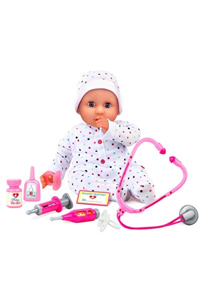 Dollsworld دمية طبيبة ناعمة مقاس 18 بوصة من Dolls World مع عيون نائمة ودمية -...