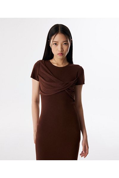 Twist Wraped Knitting Dress