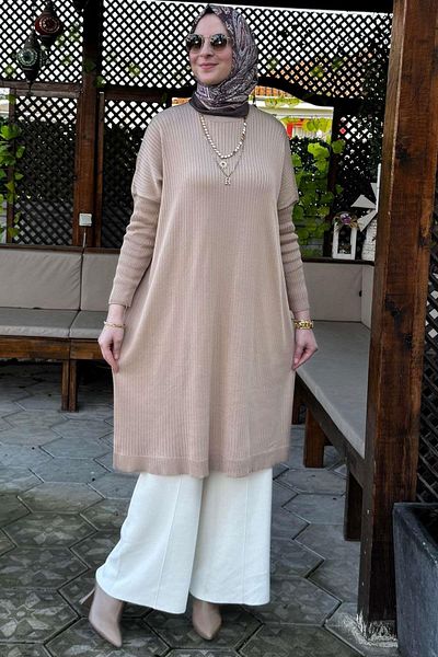 Rabia Şamlı Μπεζ πλεκτό Dora