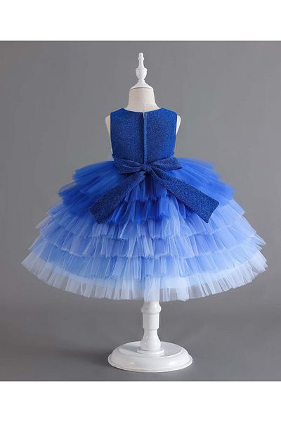 Mark & Mia Mark & Mia Ombre Sequined Party Dress with Rose Detailing - Blue