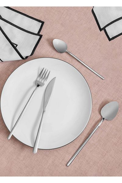 The Mia Giallo Silver 24 Piece Spoon and Knife Set