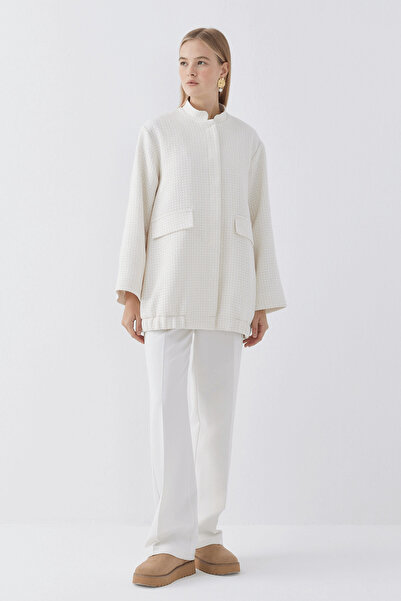 MODA MIHHEL Romeo Ekru Simli Ceket