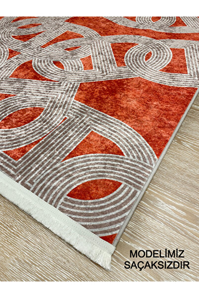 Brillant Çengel Desen Modern Desen Lateks Taban Halı