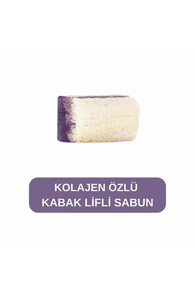 LİMAY 100% Natural Handmade Pumpkin Fiber Collagen Extract Soap