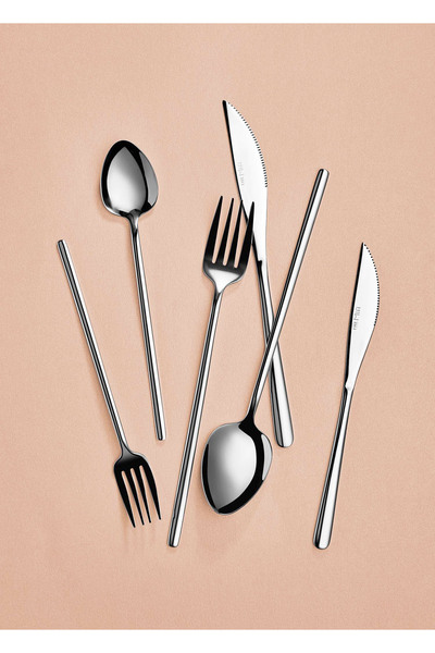 The Mia Silver Giallo Fork Spoon Knife Set - 36 Pieces