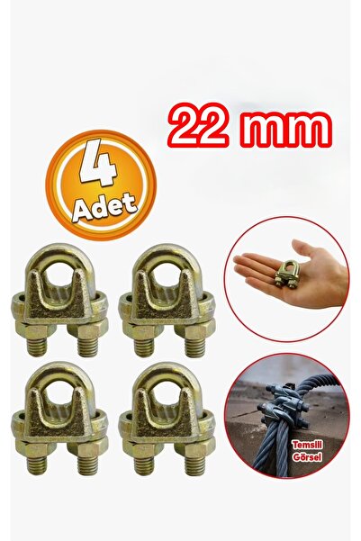 Kanca Çelik Halat Klemensi A Tipi 20 mm (4 Adet)