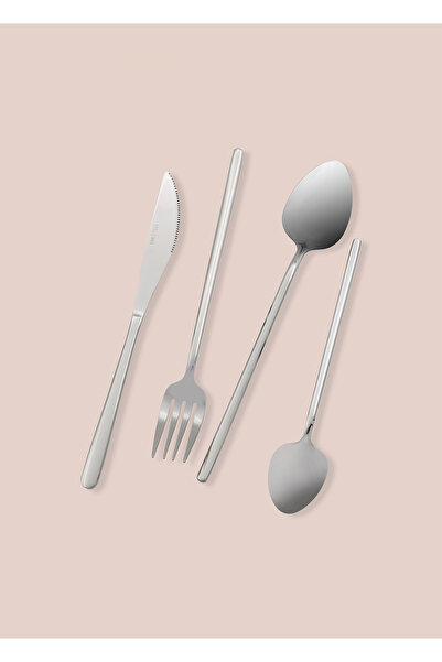 The Mia Giallo Silver 24 Piece Spoon and Knife Set