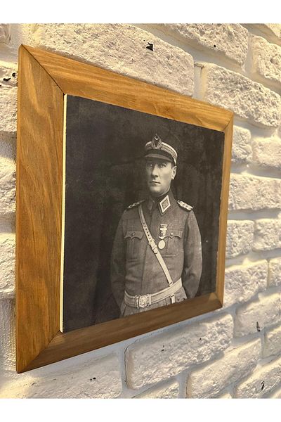 woodhomeworks Панел за картина с масивна рамка от естествен камък и мрамор 26x26 см