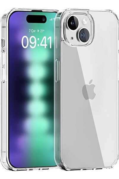 n noppax İphone 15 uyumlu sert sararmaz pc mika arka kılıf telefon kılıfı