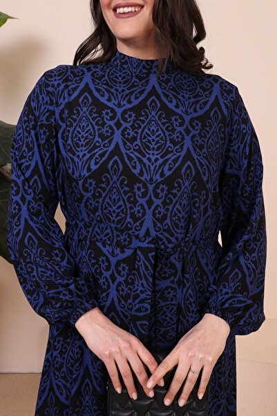 Ferace Rochie damă Marime Mare de Vara Rochie damă Marime Mari Rochie Pliata Albastra