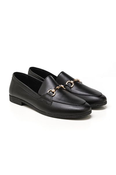John May Pantofi Oxford clasici pentru femei/fete negri RC-25Y-167-M-2057 John May