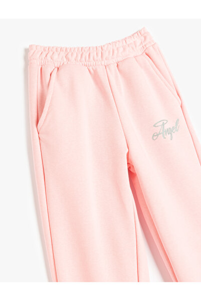 Koton Beli Lastikli Cepli Baskı Detaylı Jogger Eşofman Altı