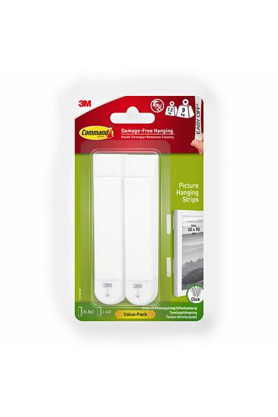 COMMAND Picture Hanging Strips 17218Ukn White Large & XLarge