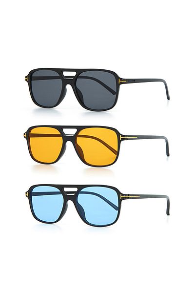 ModaLucci Tomfort Unisex Sunglasses 3-Piece Deal Set