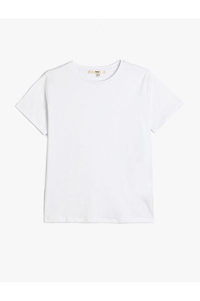 Koton Crew Neck Short Sleeve Cotton Basic T-Shirt