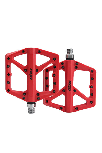 Choice4 Red RGO Bicycle Pedals Mtb Nylon Platform Footrest Flat Mountain Bike...