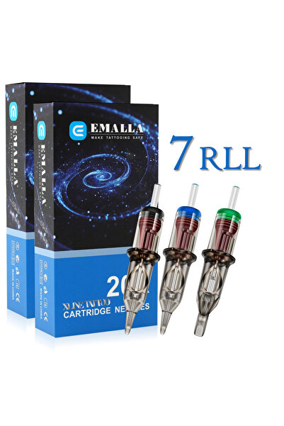 XLINETATTOO 1 Adet 1207 Rll Kartuşlu Iğne - Pen Makina Uyumlu Steril Titanyum...